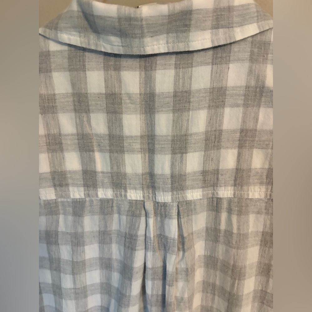 Beach Lunch Lounge Gray and White Gingham Plaid Dress | Women’s Sz M - Picture 9 of 14